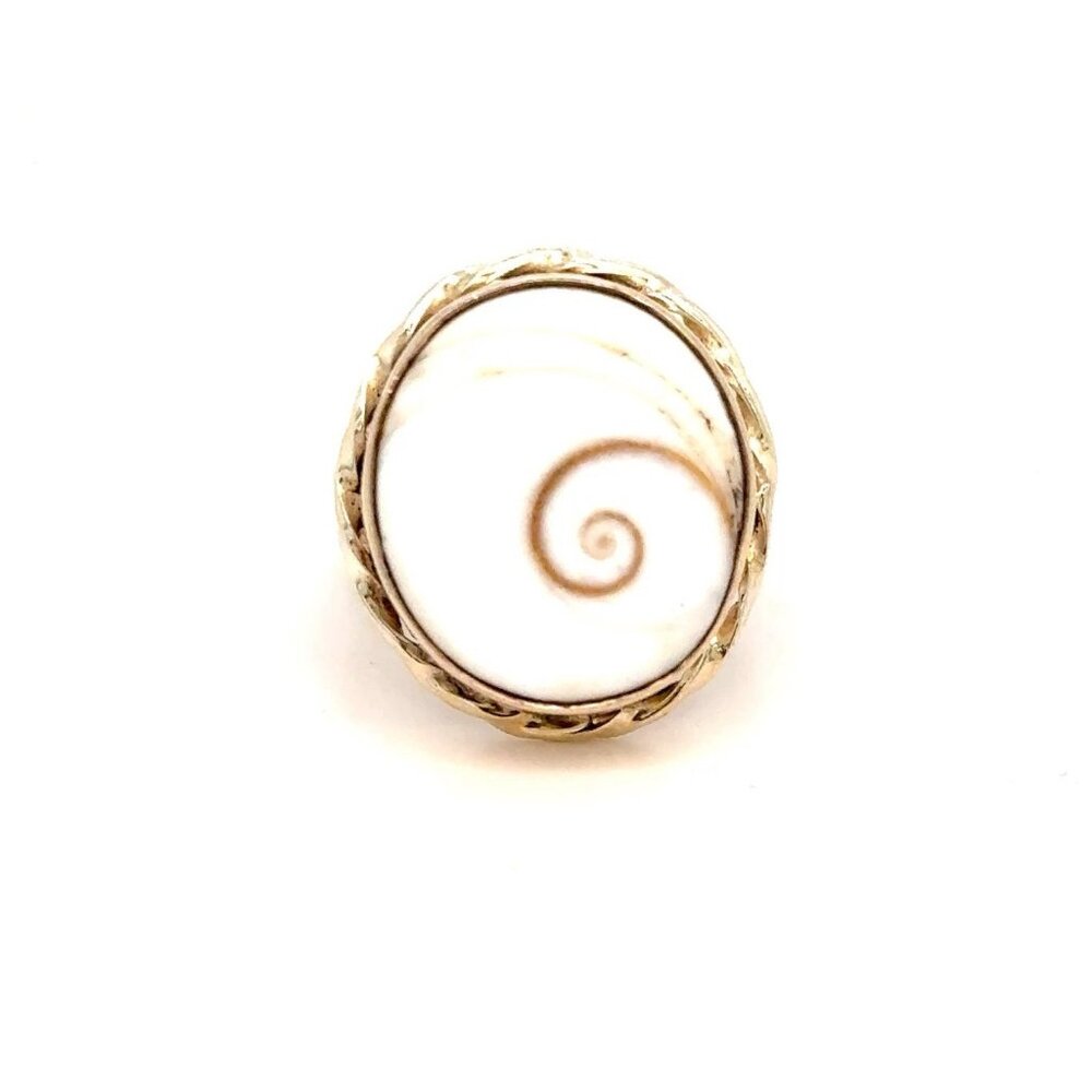 Silver 925 Brown Swirl‎ Ring
